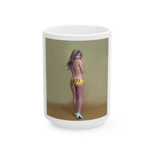 Julie Ege #233 (Vintage Female Icon) White Coffee Mug 15oz - Go Mug Yourself