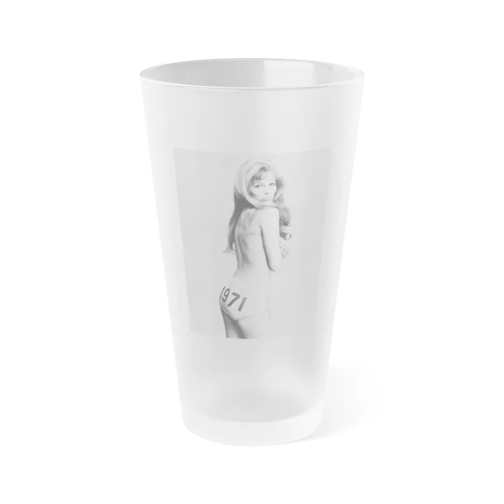 Julie Ege #234 (Vintage Female Icon) Frosted Pint Glass 16oz-16oz-Frosted-Go Mug Yourself