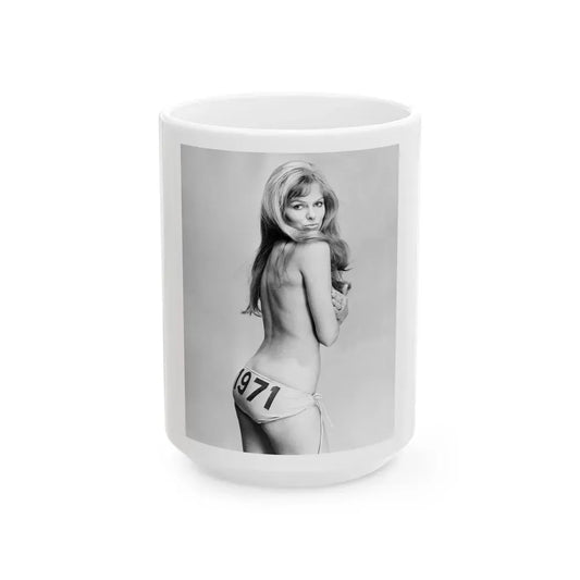 Julie Ege #234 (Vintage Female Icon) White Coffee Mug 15oz - Go Mug Yourself