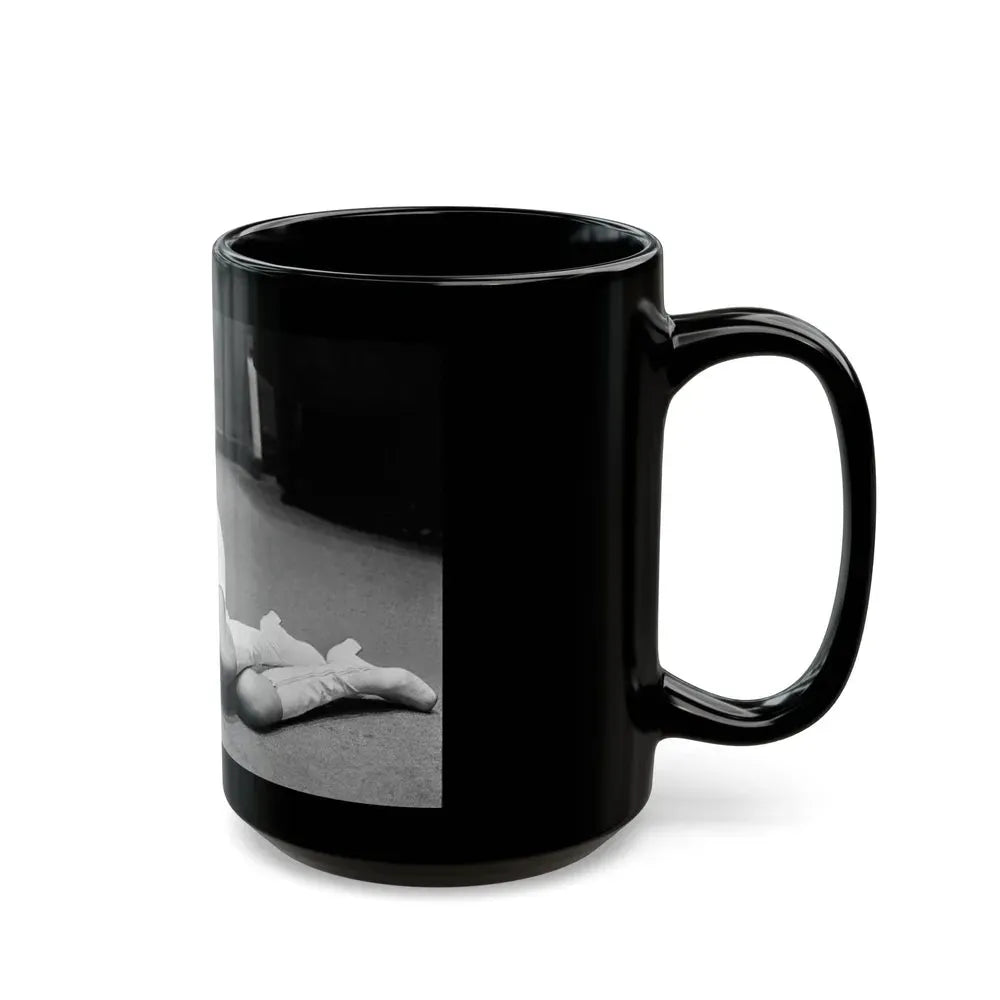 Julie Ege #235 (Vintage Female Icon) Black Coffee Mug - Go Mug Yourself