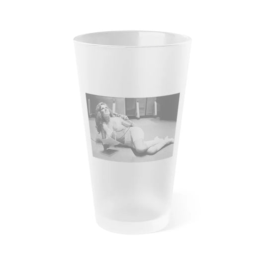 Julie Ege #235 (Vintage Female Icon) Frosted Pint Glass 16oz-16oz-Frosted-Go Mug Yourself