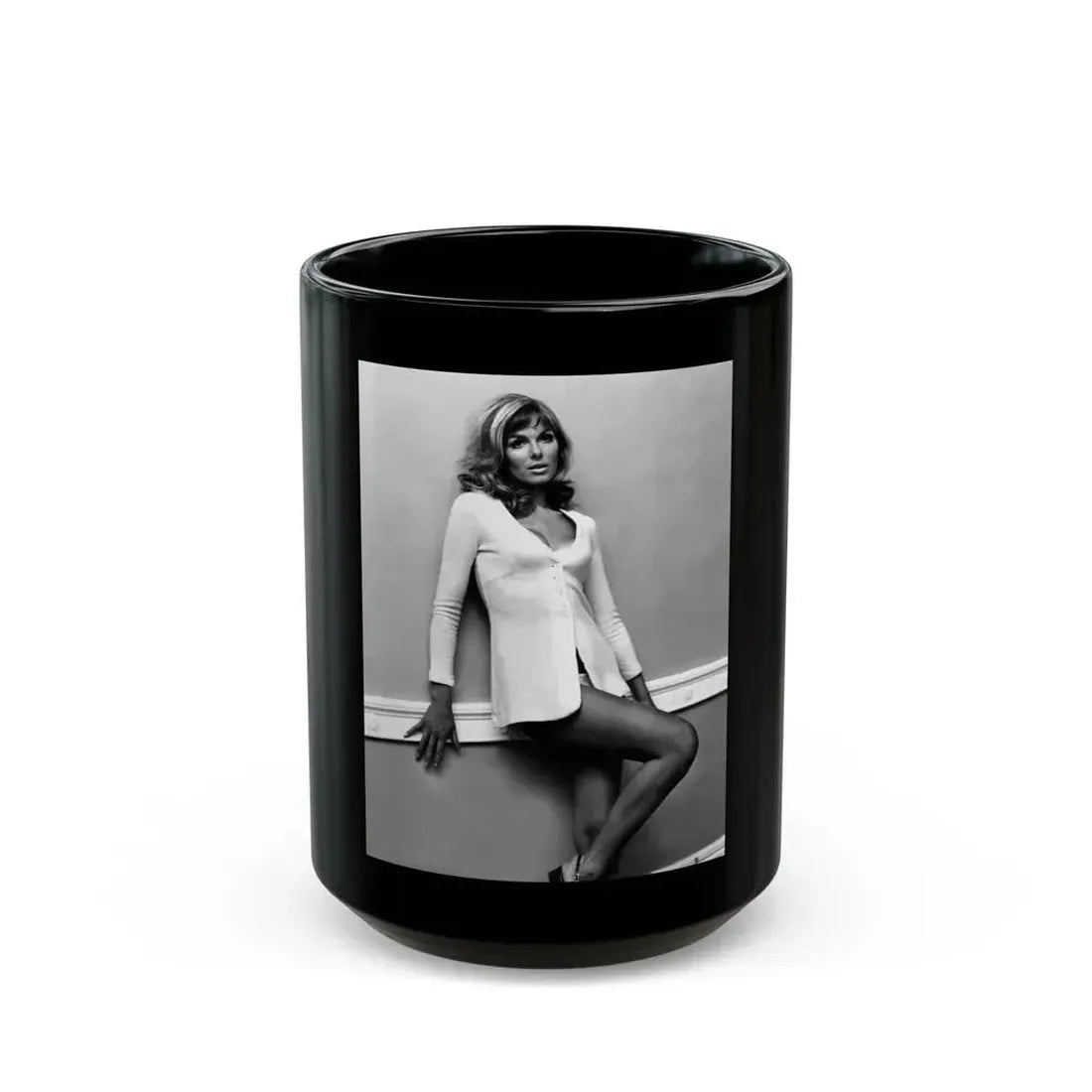 Julie Ege #238 (Vintage Female Icon) Black Coffee Mug 15oz - Go Mug Yourself