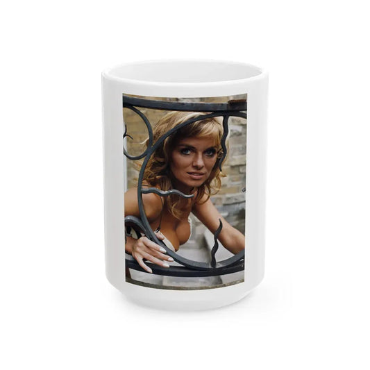 Julie Ege #239 (Vintage Female Icon) White Coffee Mug 15oz - Go Mug Yourself