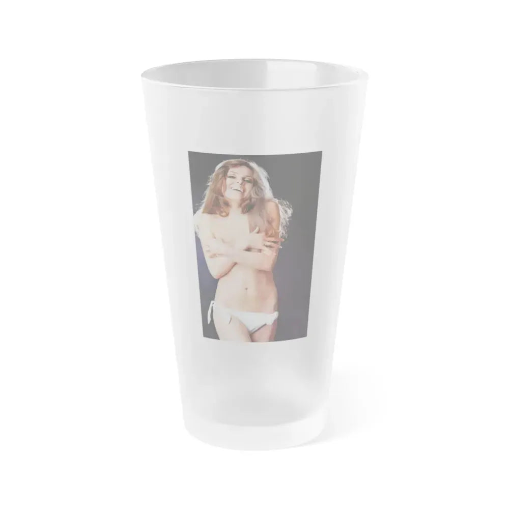 Julie Ege #241 (Vintage Female Icon) Frosted Pint Glass 16oz 16oz Frosted - Go Mug Yourself