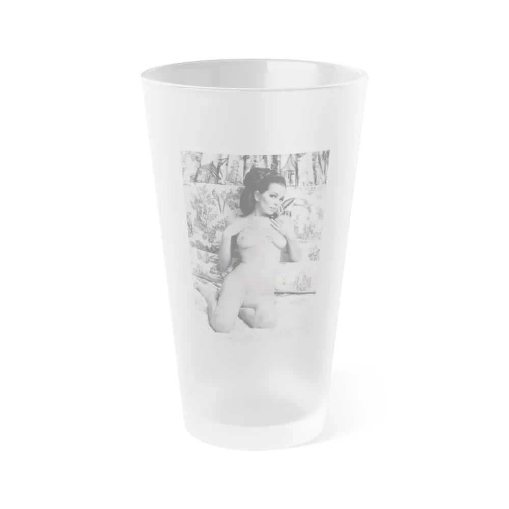 Julie Ege #247 (Vintage Female Icon) Frosted Pint Glass 16oz-16oz-Frosted-Go Mug Yourself