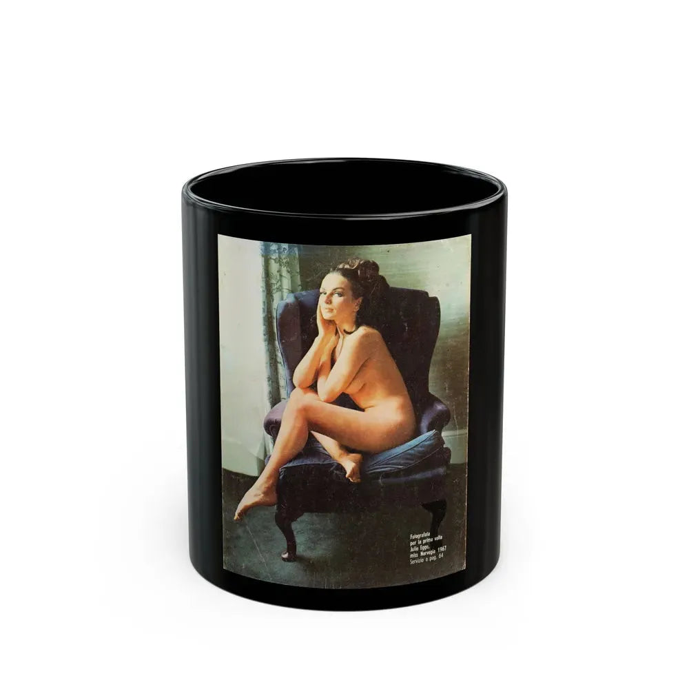 Julie Ege #250 (Vintage Female Icon) Black Coffee Mug 11oz - Go Mug Yourself