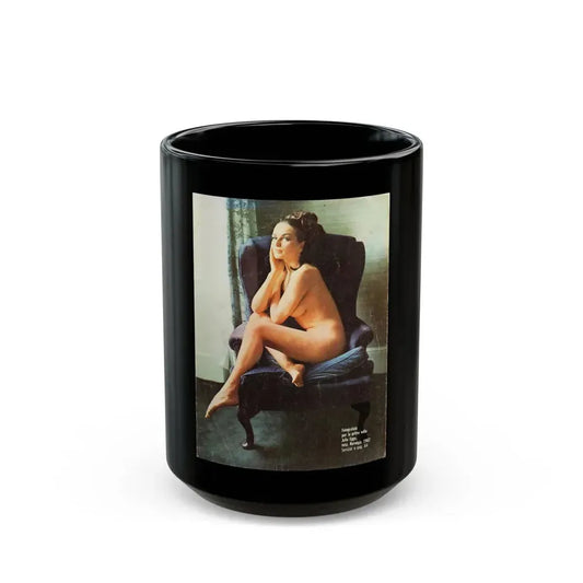 Julie Ege #250 (Vintage Female Icon) Black Coffee Mug 15oz - Go Mug Yourself
