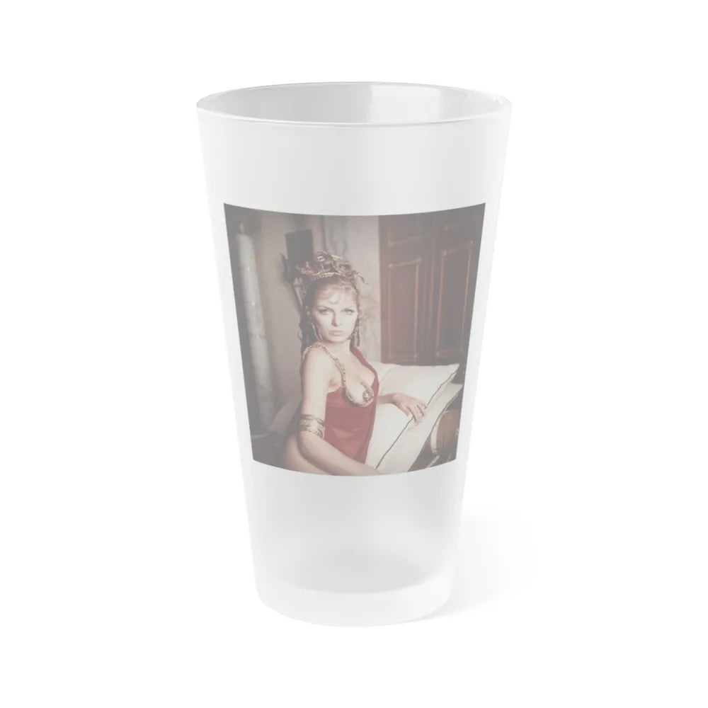 Julie Ege #253 (Vintage Female Icon) Frosted Pint Glass 16oz-16oz-Frosted-Go Mug Yourself