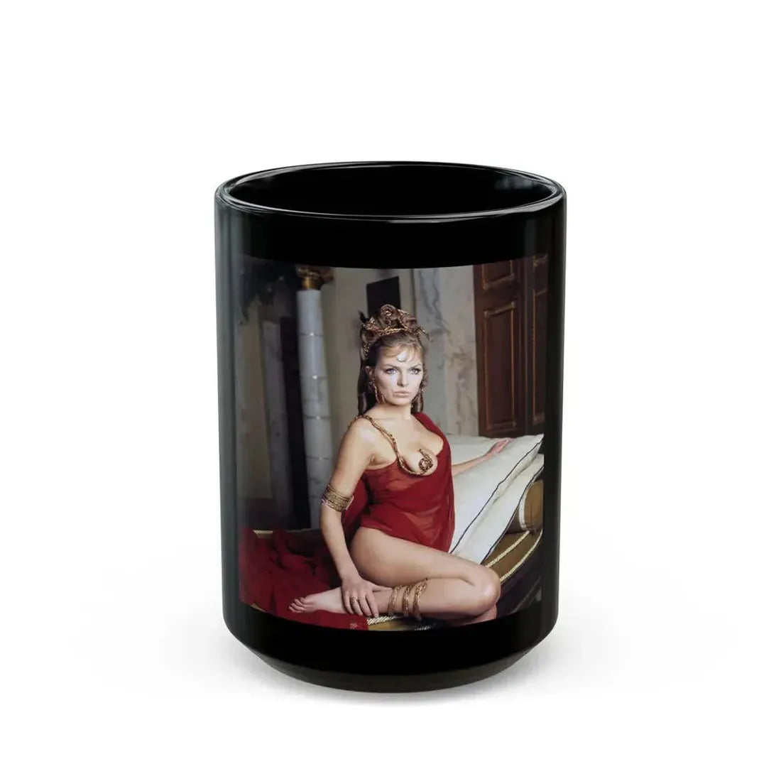 Julie Ege #254 (Vintage Female Icon) Black Coffee Mug 15oz - Go Mug Yourself
