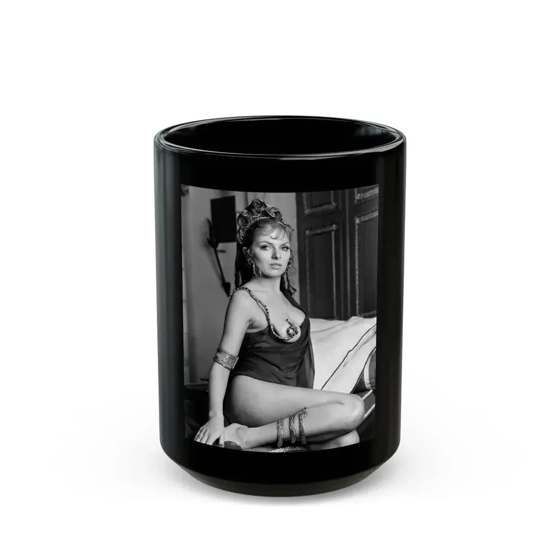Julie Ege #255 (Vintage Female Icon) Black Coffee Mug 15oz - Go Mug Yourself