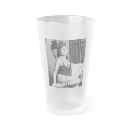 Julie Ege #255 (Vintage Female Icon) Frosted Pint Glass 16oz-16oz-Frosted-Go Mug Yourself