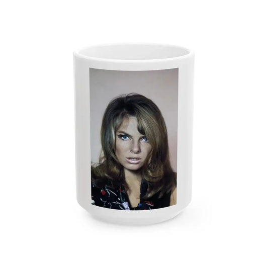 Julie Ege #256 (Vintage Female Icon) White Coffee Mug 15oz - Go Mug Yourself