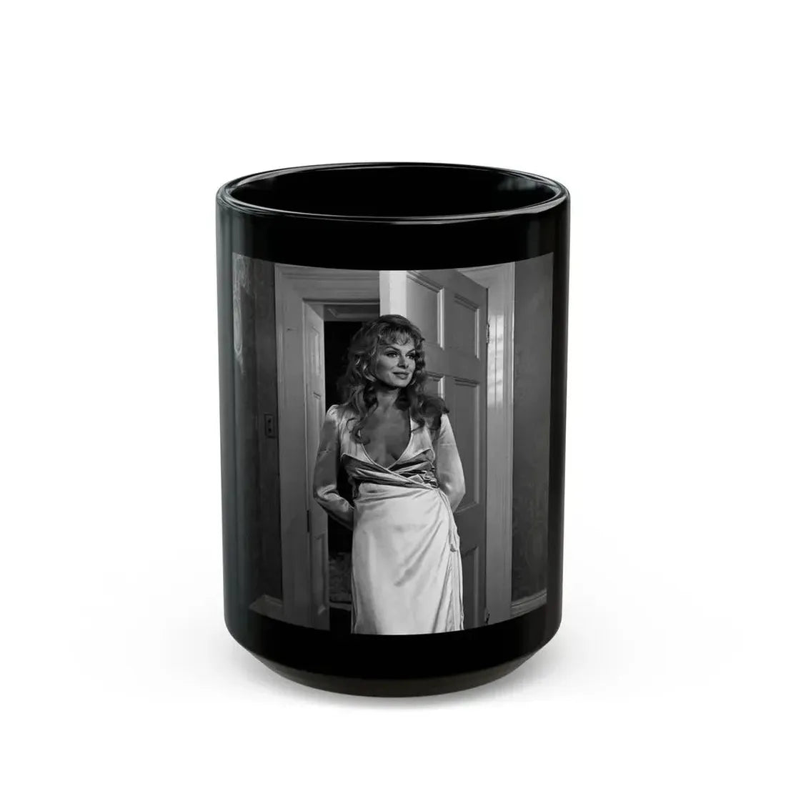 Julie Ege #257 (Vintage Female Icon) Black Coffee Mug 15oz - Go Mug Yourself
