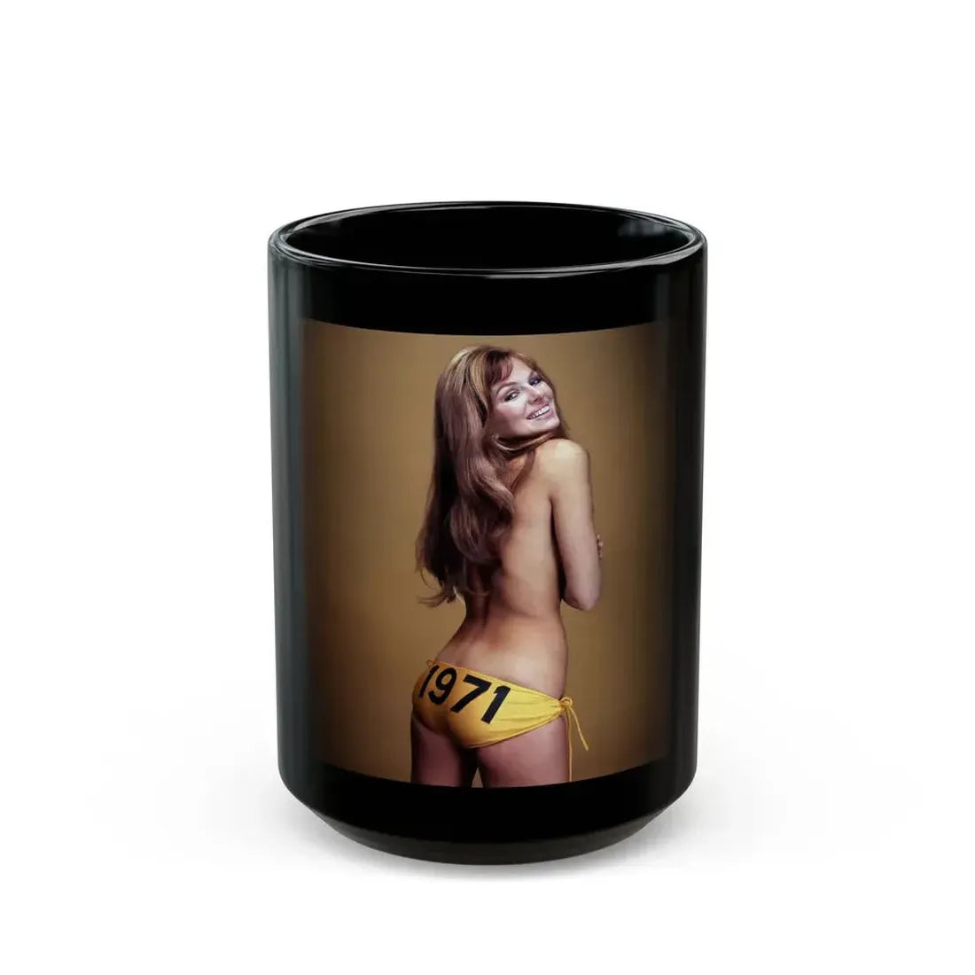 Julie Ege #258 (Vintage Female Icon) Black Coffee Mug 15oz - Go Mug Yourself