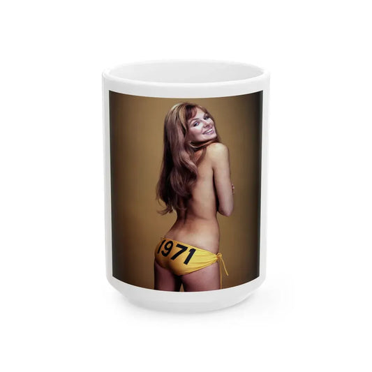 Julie Ege #258 (Vintage Female Icon) White Coffee Mug 15oz - Go Mug Yourself