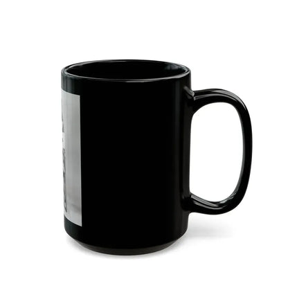Julie Ege #269 - 8x10 B&W Full Body Semi Nude from 70's via a HQ (Vintage Female Icon) Black Coffee Mug - Go Mug Yourself