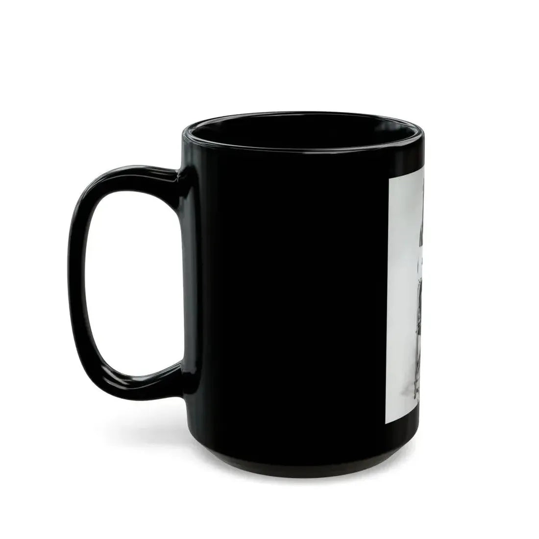 Julie Ege #269 - 8x10 B&W Full Body Semi Nude from 70's via a HQ (Vintage Female Icon) Black Coffee Mug - Go Mug Yourself