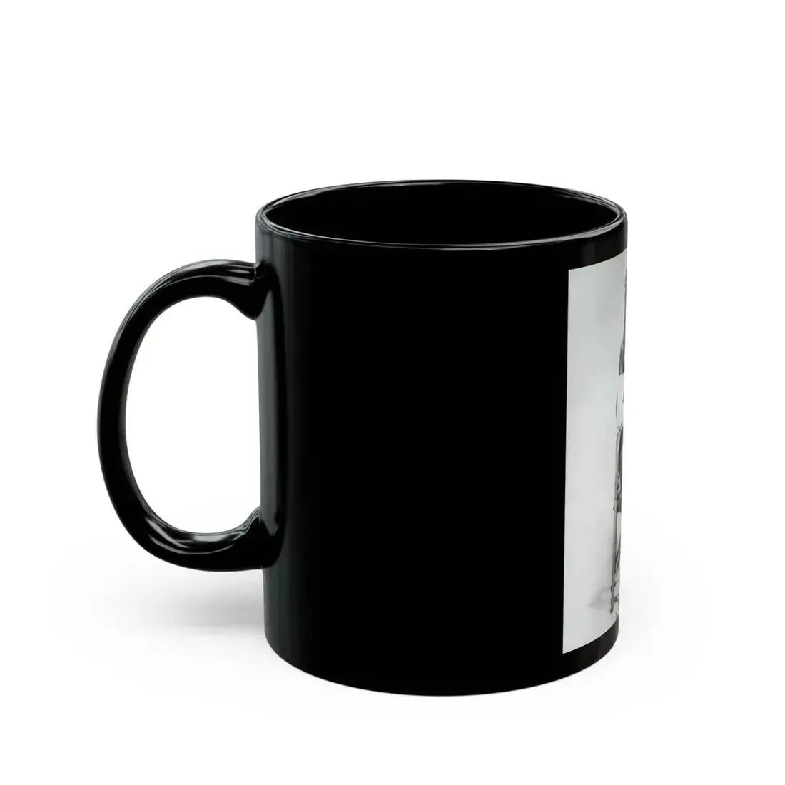 Julie Ege #269 - 8x10 B&W Full Body Semi Nude from 70's via a HQ (Vintage Female Icon) Black Coffee Mug - Go Mug Yourself
