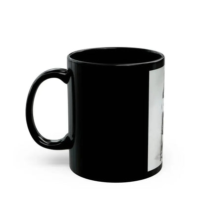 Julie Ege #269 - 8x10 B&W Full Body Semi Nude from 70's via a HQ (Vintage Female Icon) Black Coffee Mug - Go Mug Yourself