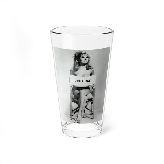 Julie Ege #269 - 8x10 B&W Full Body Semi Nude from 70's via a HQ (Vintage Female Icon) Pint Glass 16oz 16oz - Go Mug Yourself