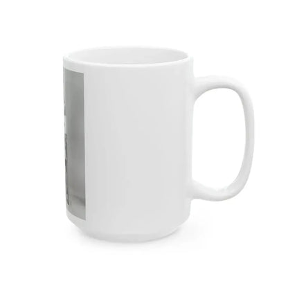 Julie Ege #269 - 8x10 B&W Full Body Semi Nude from 70's via a HQ (Vintage Female Icon) White Coffee Mug - Go Mug Yourself