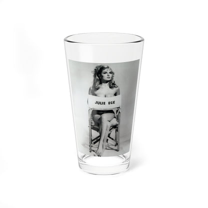 Julie Ege #269 - 8x10 B&W Full Body Semi Nude from 70's via a HQ (Vintage Female Icon) Pint Glass 16oz-16oz-Go Mug Yourself