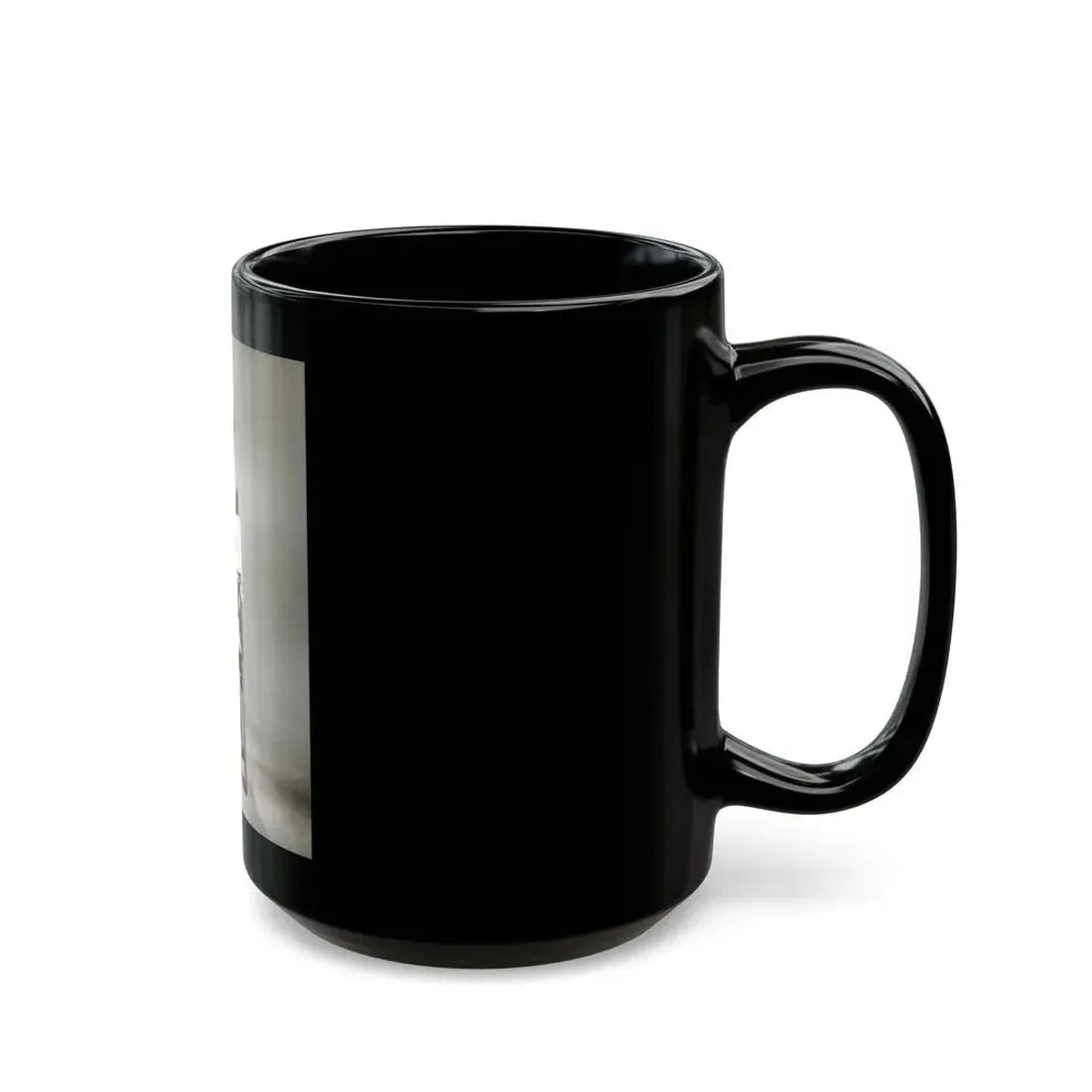 Julie Ege #270 - 8x10 B&W Full Body Semi Nude from 70's via a HQ LQ Re-Strike from (Vintage Female Icon) Black Coffee Mug - Go Mug Yourself