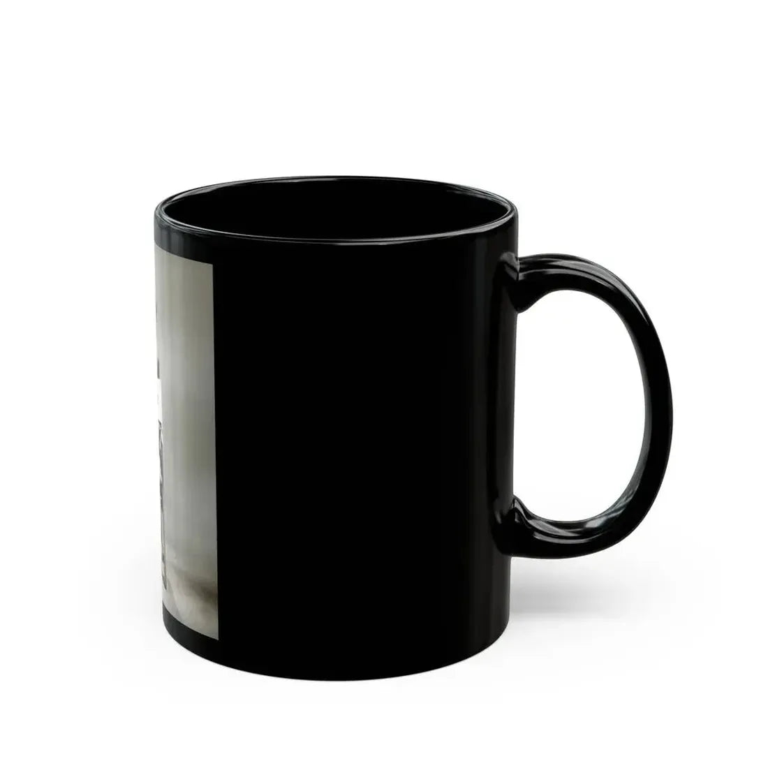 Julie Ege #270 - 8x10 B&W Full Body Semi Nude from 70's via a HQ LQ Re-Strike from (Vintage Female Icon) Black Coffee Mug - Go Mug Yourself