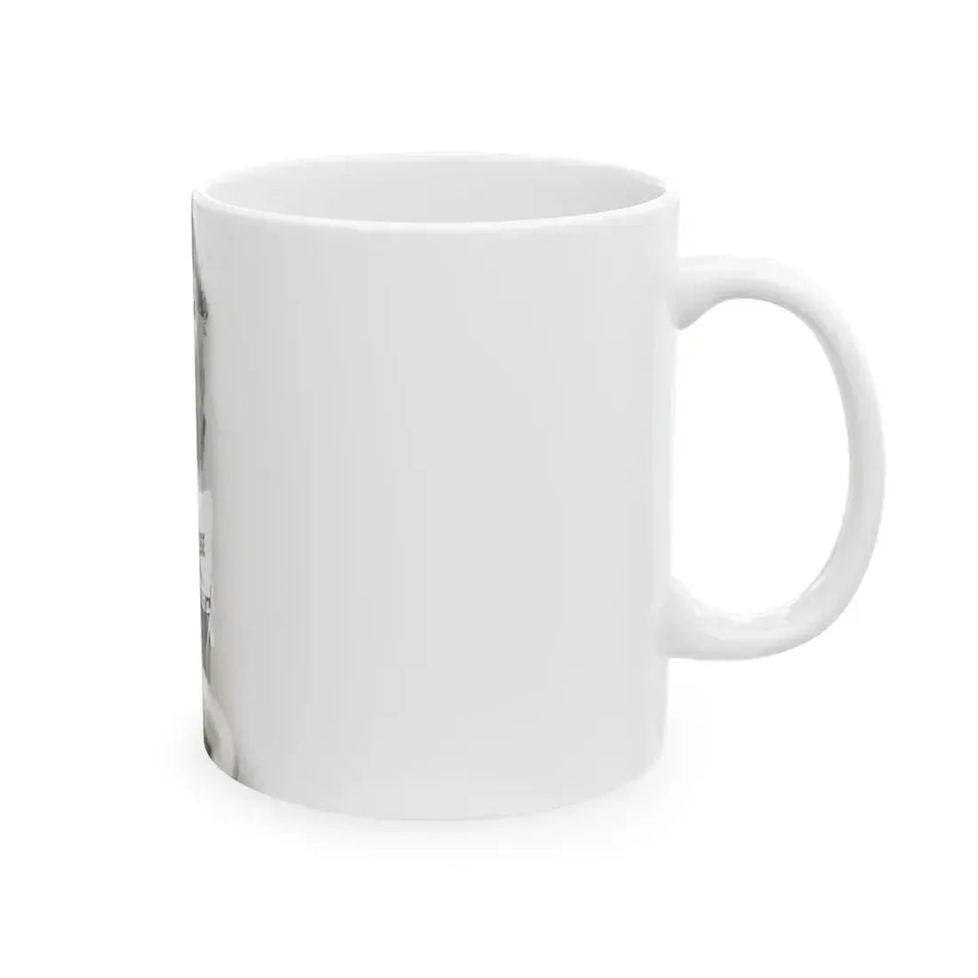 Julie Ege #272 - 7.5x12 B&W Full Body Semi Nude from 70's via a Good Quality Re-Strike (Vintage Female Icon) White Coffee Mug - Go Mug Yourself