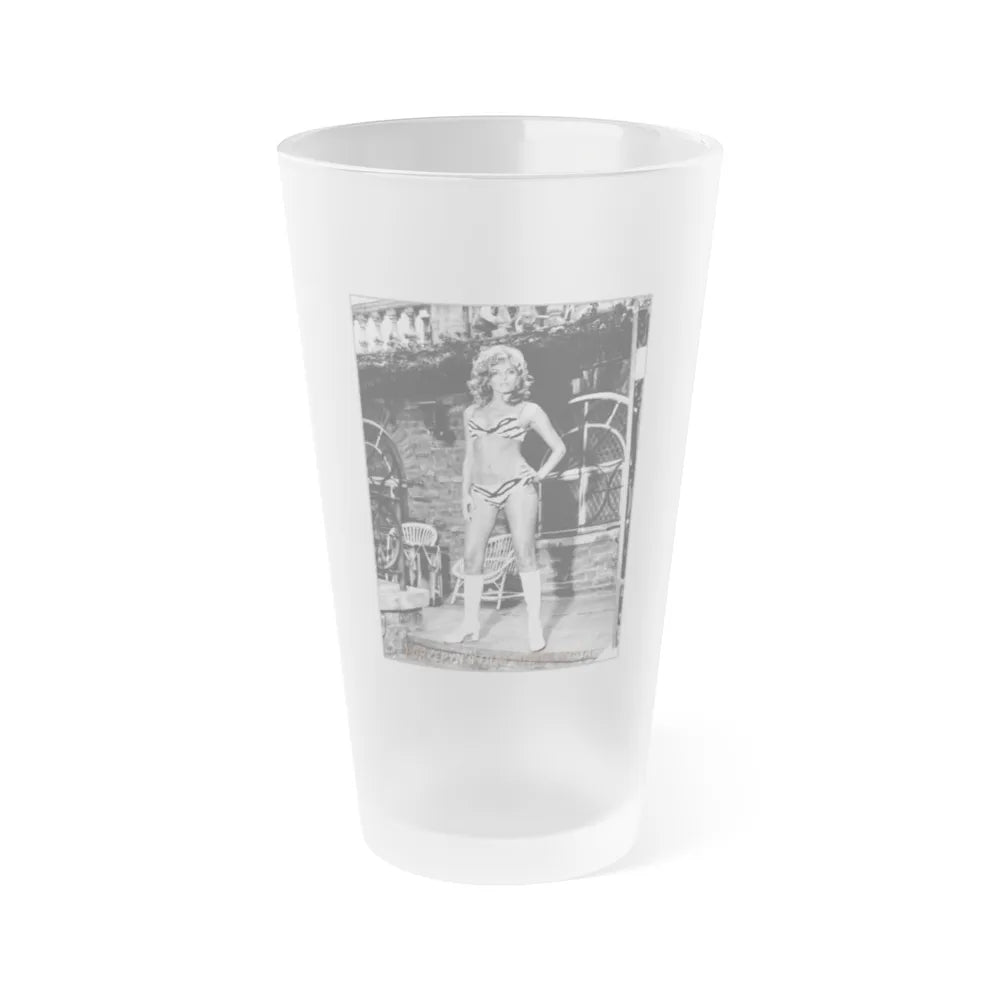 Julie Ege #91 (Vintage Female Icon) Frosted Pint Glass 16oz-16oz-Frosted-Go Mug Yourself