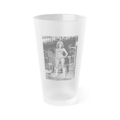 Julie Ege #91 (Vintage Female Icon) Frosted Pint Glass 16oz-16oz-Frosted-Go Mug Yourself