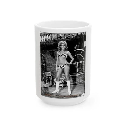 Julie Ege #91 (Vintage Female Icon) White Coffee Mug 15oz - Go Mug Yourself