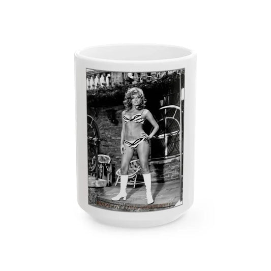 Julie Ege #91 (Vintage Female Icon) White Coffee Mug 15oz - Go Mug Yourself