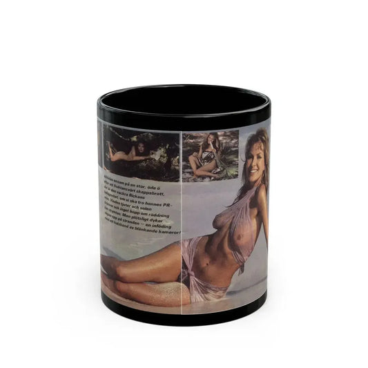 Julie Ege #94 - See through wet top 1 (Vintage Female Icon) Black Coffee Mug 11oz - Go Mug Yourself