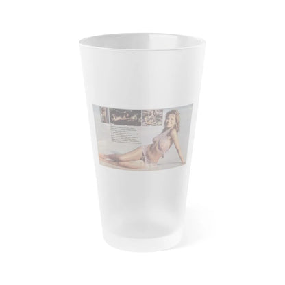 Julie Ege #94 - See through wet top 1 (Vintage Female Icon) Frosted Pint Glass 16oz-16oz-Frosted-Go Mug Yourself