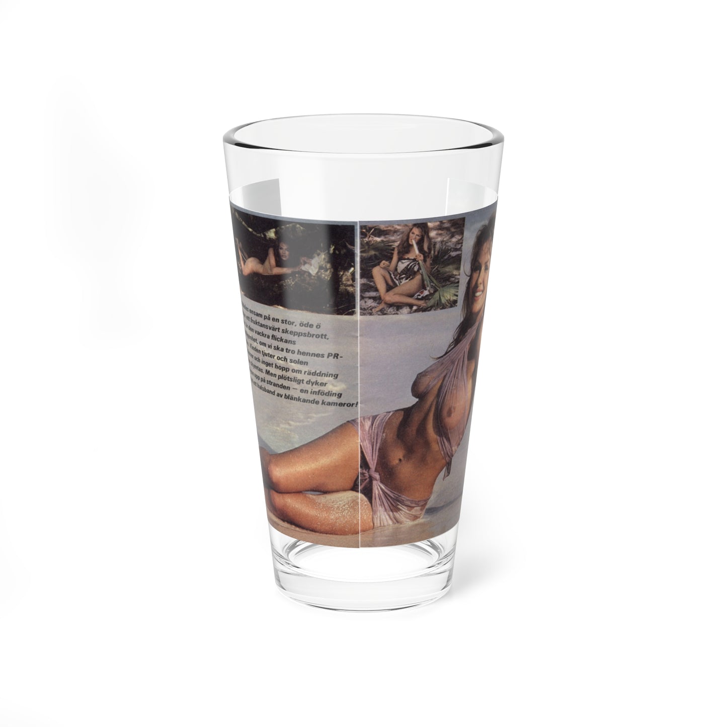 Julie Ege #94 - See through wet top 1 (Vintage Female Icon) Pint Glass 16oz-16oz-Go Mug Yourself