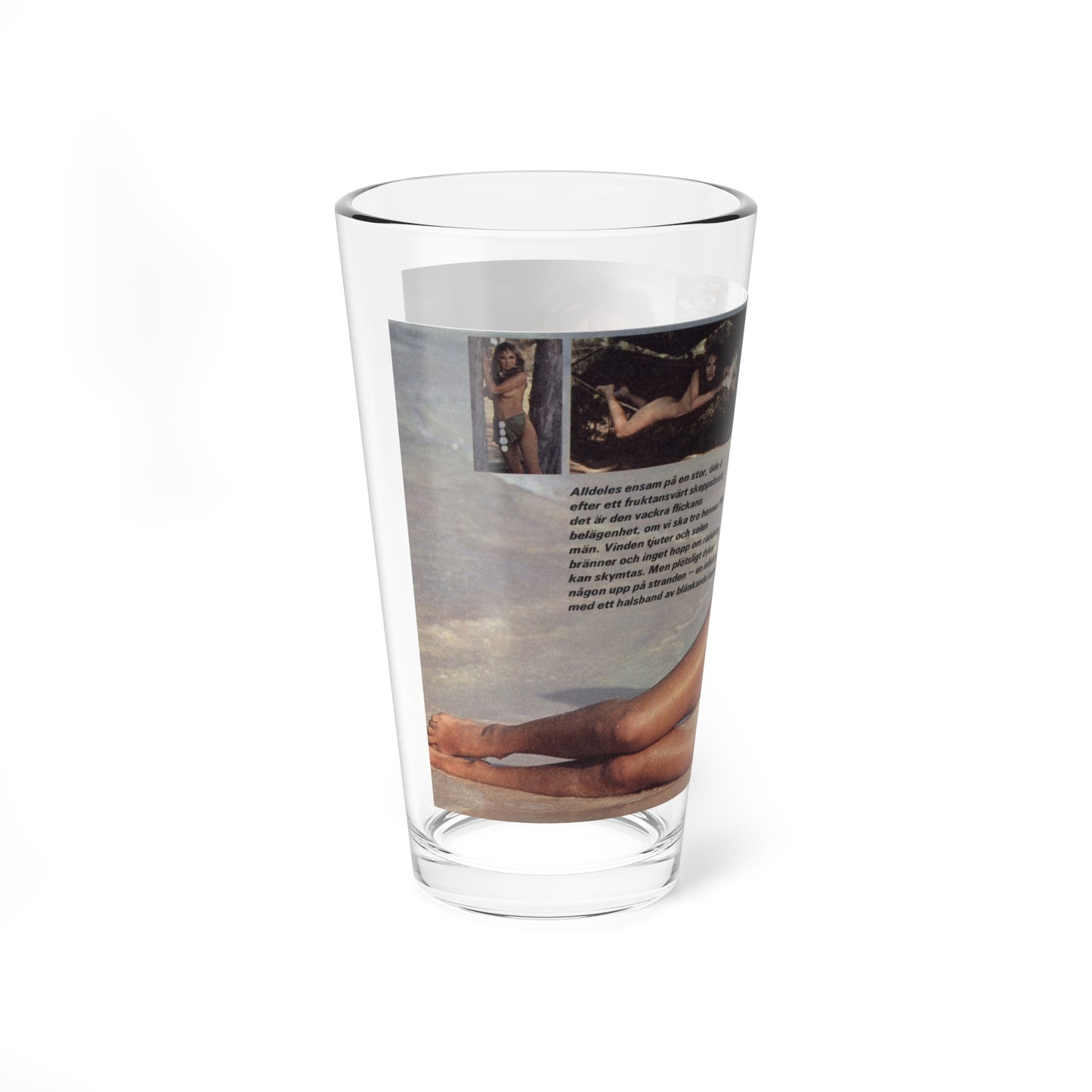 Julie Ege #94 - See through wet top 1 (Vintage Female Icon) Pint Glass 16oz-Go Mug Yourself