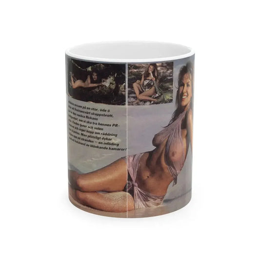 Julie Ege #94 - See through wet top 1 (Vintage Female Icon) White Coffee Mug 11oz - Go Mug Yourself