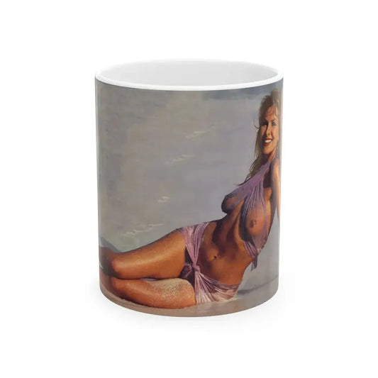 Julie Ege #94 - See through wet top (Vintage Female Icon) White Coffee Mug 11oz - Go Mug Yourself