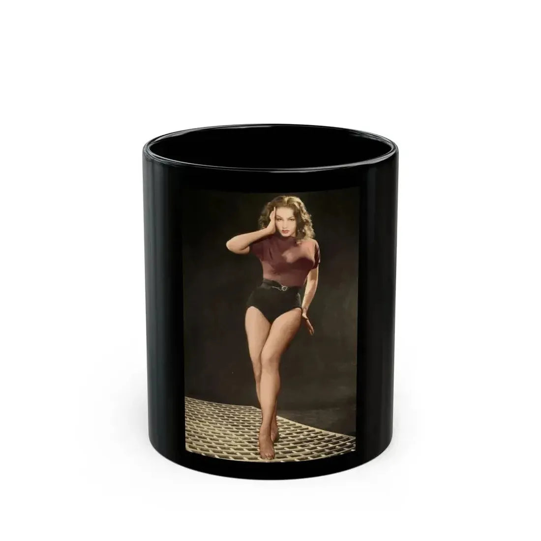 Julie Newmar #04 (Vintage Female Icon) Black Coffee Mug 11oz - Go Mug Yourself