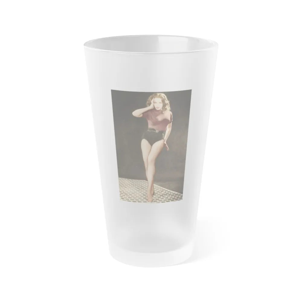 Julie Newmar #04 (Vintage Female Icon) Frosted Pint Glass 16oz-16oz-Frosted-Go Mug Yourself