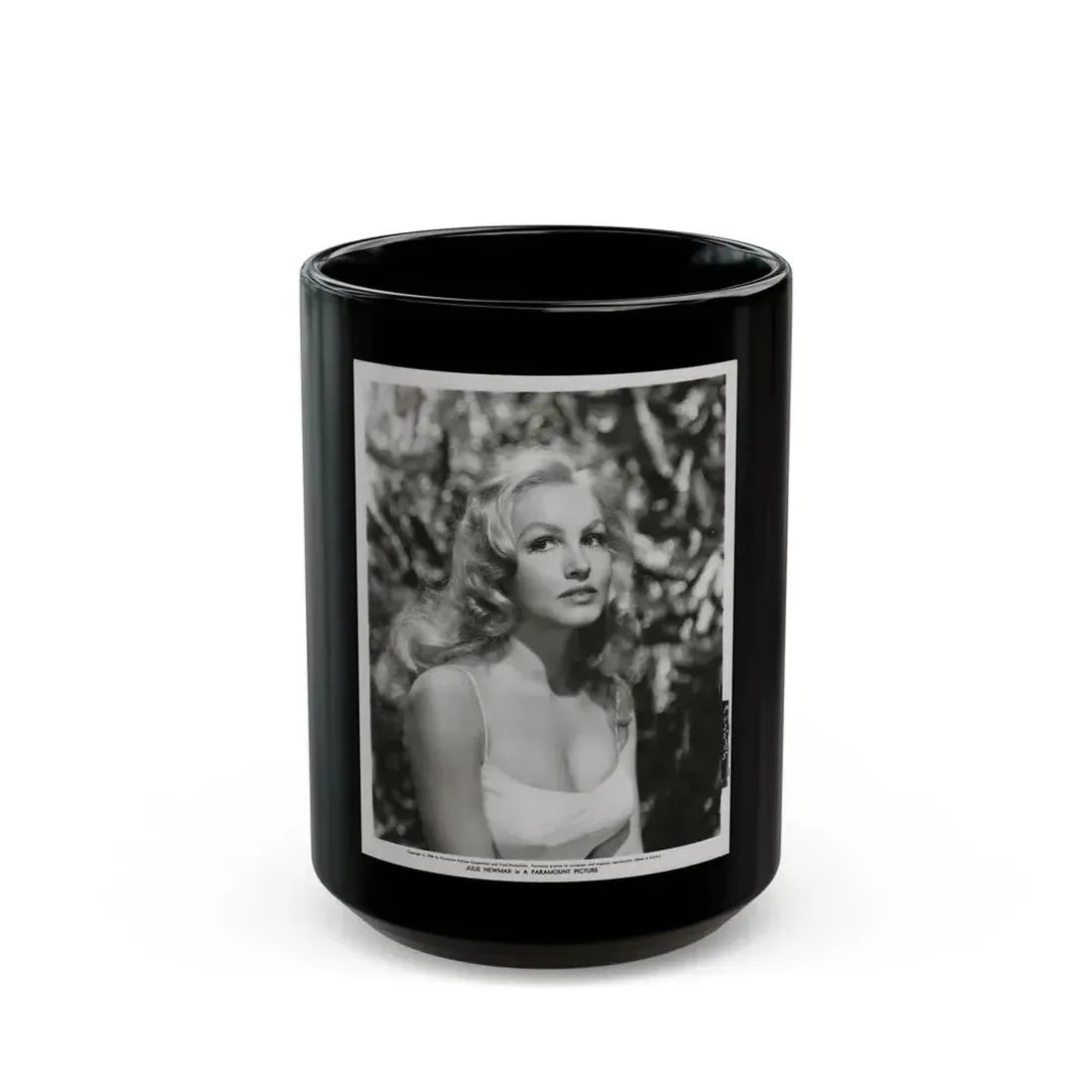 Julie Newmar #103 (Vintage Female Icon) Black Coffee Mug 15oz - Go Mug Yourself