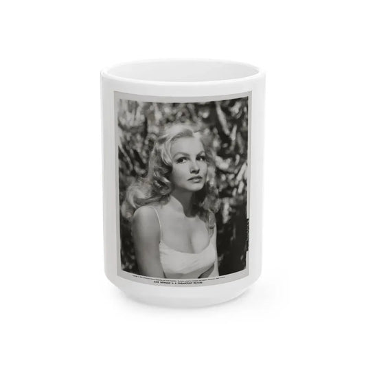 Julie Newmar #103 (Vintage Female Icon) White Coffee Mug 15oz - Go Mug Yourself