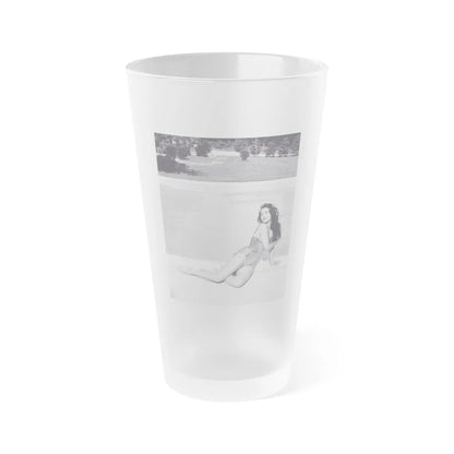 Julie Newmar #105 (Vintage Female Icon) Frosted Pint Glass 16oz-16oz-Frosted-Go Mug Yourself