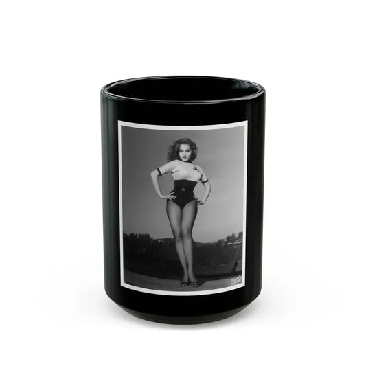 Julie Newmar #12 (Vintage Female Icon) Black Coffee Mug 15oz - Go Mug Yourself