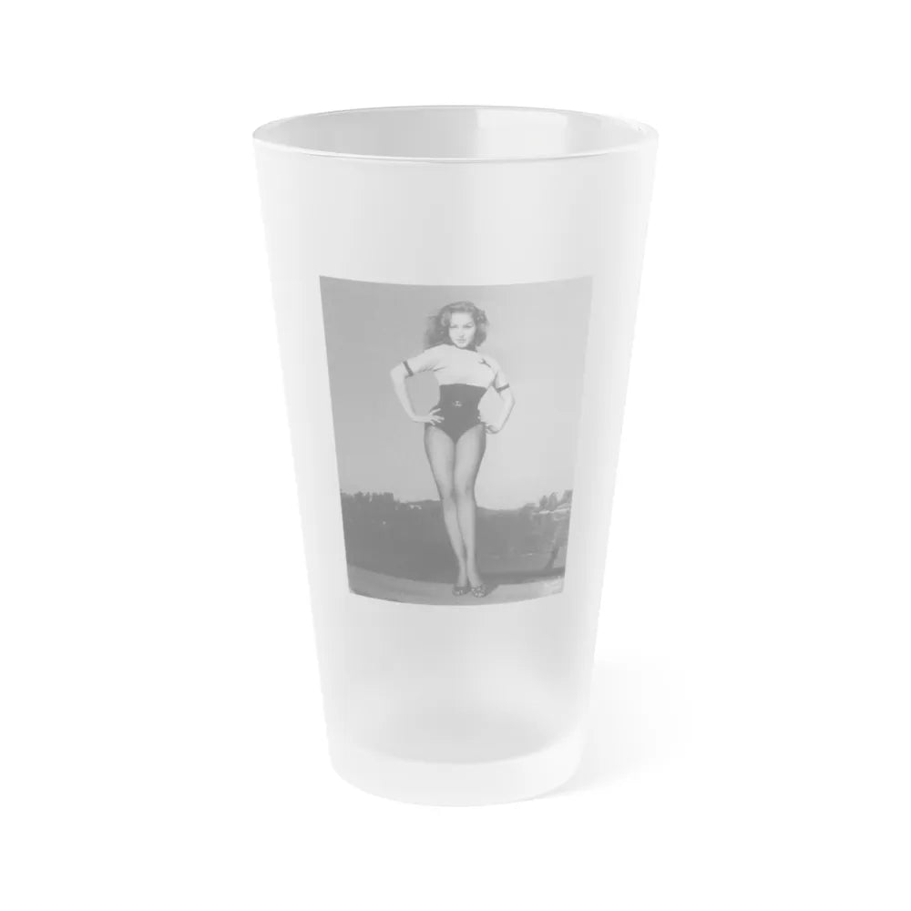 Julie Newmar #12 (Vintage Female Icon) Frosted Pint Glass 16oz-16oz-Frosted-Go Mug Yourself