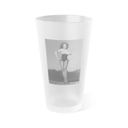 Julie Newmar #12 (Vintage Female Icon) Frosted Pint Glass 16oz-16oz-Frosted-Go Mug Yourself