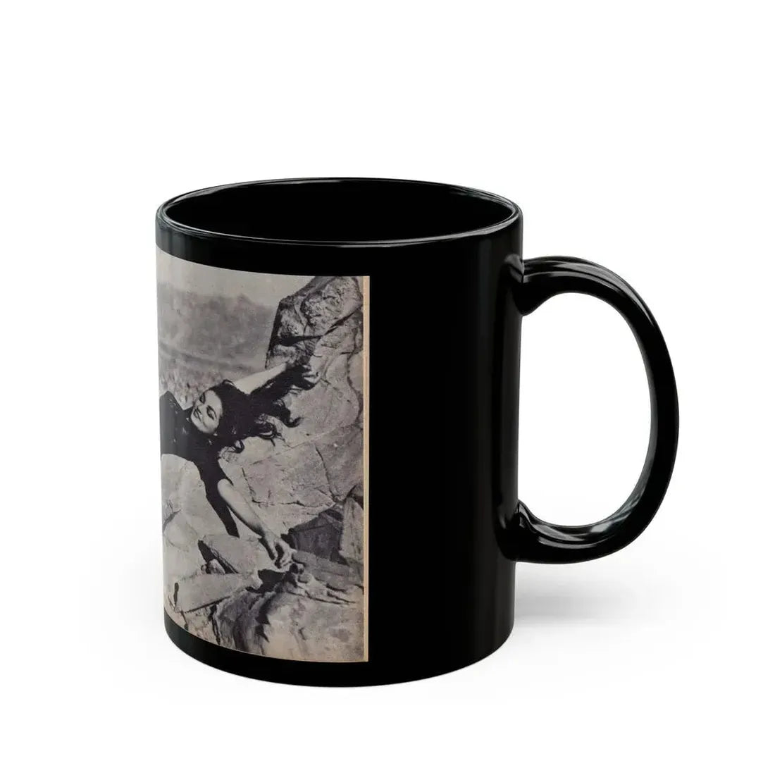 Julie Newmar #120 (Vintage Female Icon) Black Coffee Mug - Go Mug Yourself