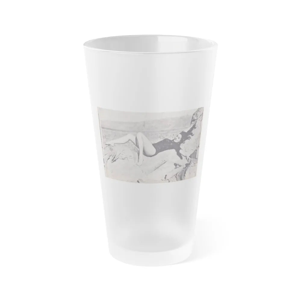 Julie Newmar #120 (Vintage Female Icon) Frosted Pint Glass 16oz-16oz-Frosted-Go Mug Yourself