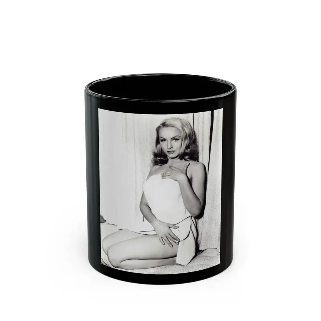 Julie Newmar #157 (Vintage Female Icon) Black Coffee Mug 11oz - Go Mug Yourself